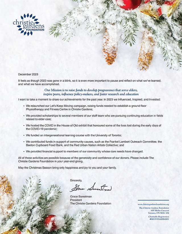 December 2023 Holiday Letter